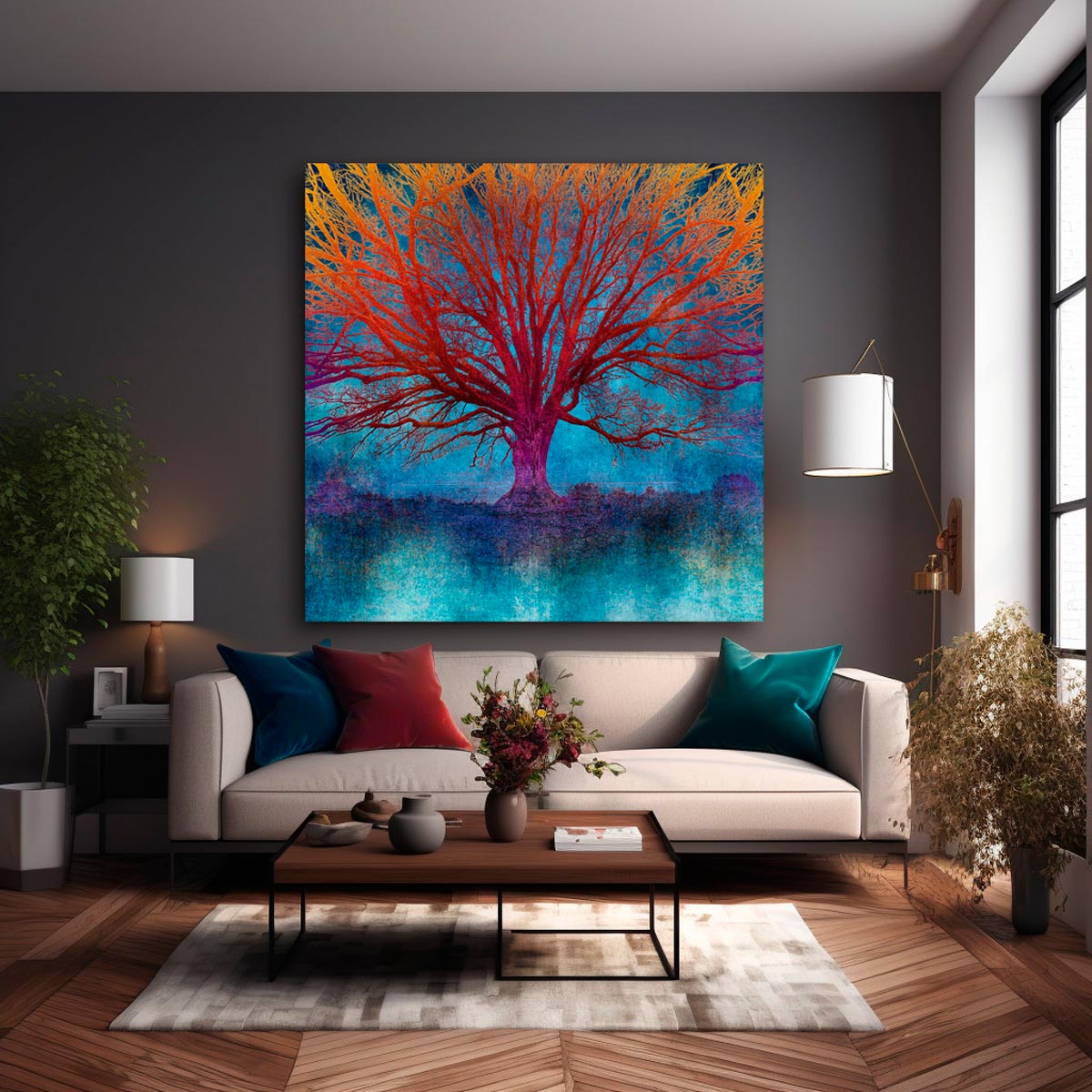 Large Brushed Aluminium Print